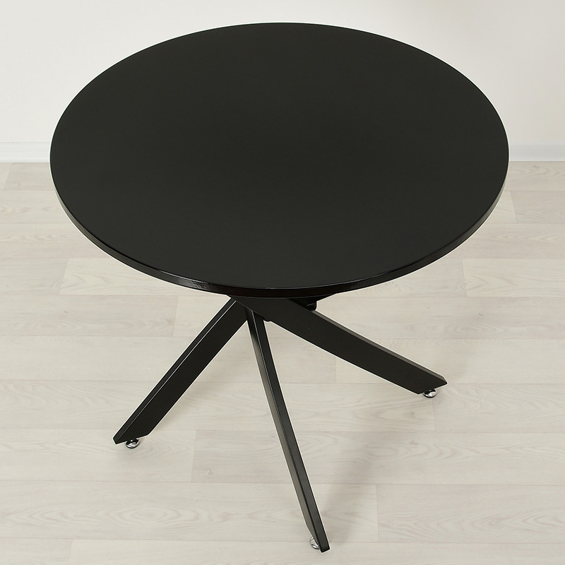 Обеденный круглый стол Рим 18 (черный/черный)
