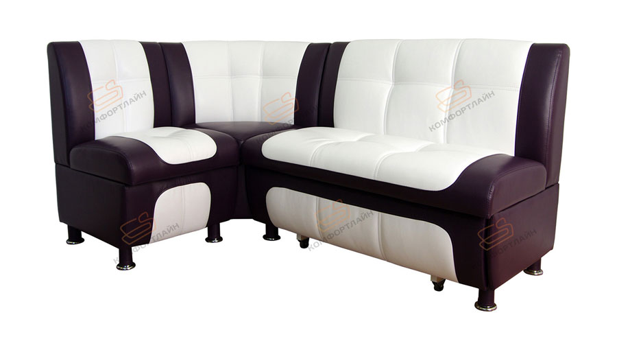 Угловой диван на кухню со спальным местом Сенатор-СВ (обивка-экокожа)