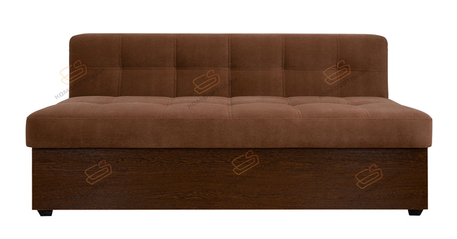 Прямой диван для кухни Палермо ДПЛ-06 во флоке Breeze 3611