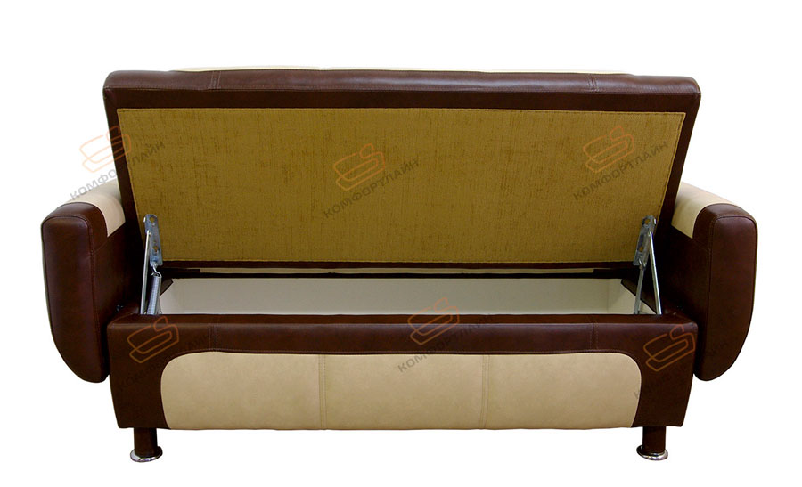 Прямой диван для кухни Сенатор артикул ДСЕ-02 в экокоже 