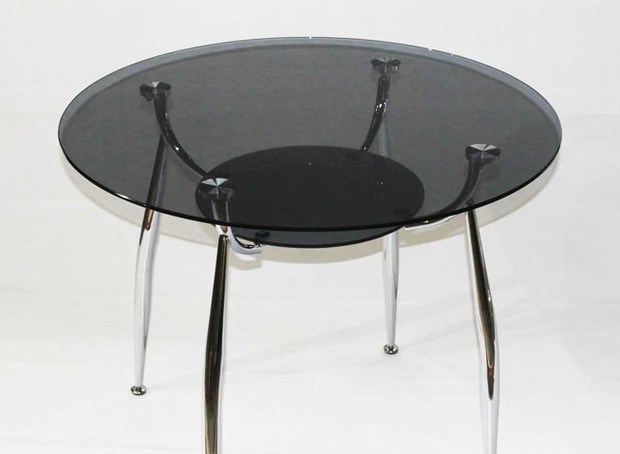 Круглый стол из стекла Вокал 18-4 (серый)