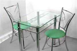 Стеклянный обеденный стол ЭДЕЛЬ 17 (прозрачный с рисунком)