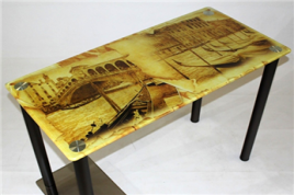 Стол для ноутбука из стекла КС-07 (фотопечать Венеция)