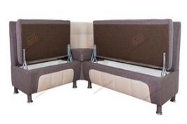 Кухонный угловой диван с ящиками для хранения Сенатор
